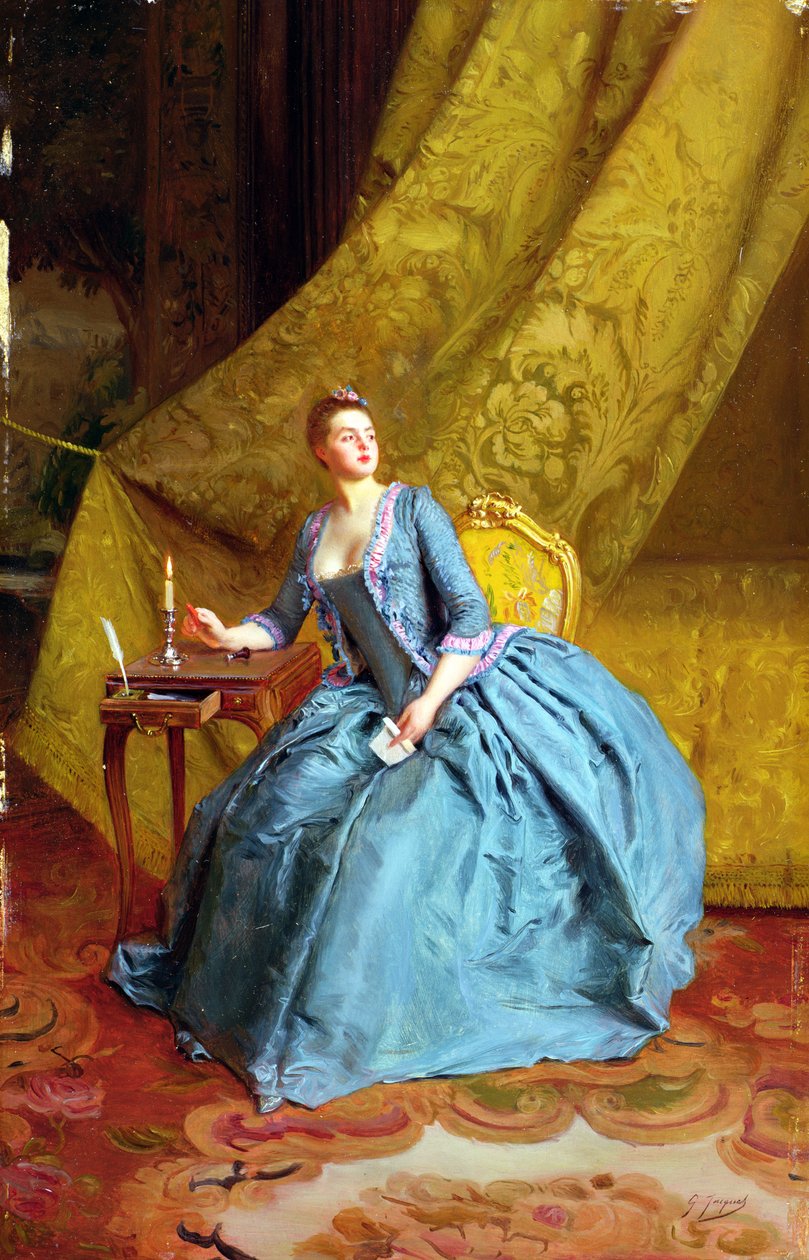 Nainen sisätiloissa tekijältä Gustave Jacquet