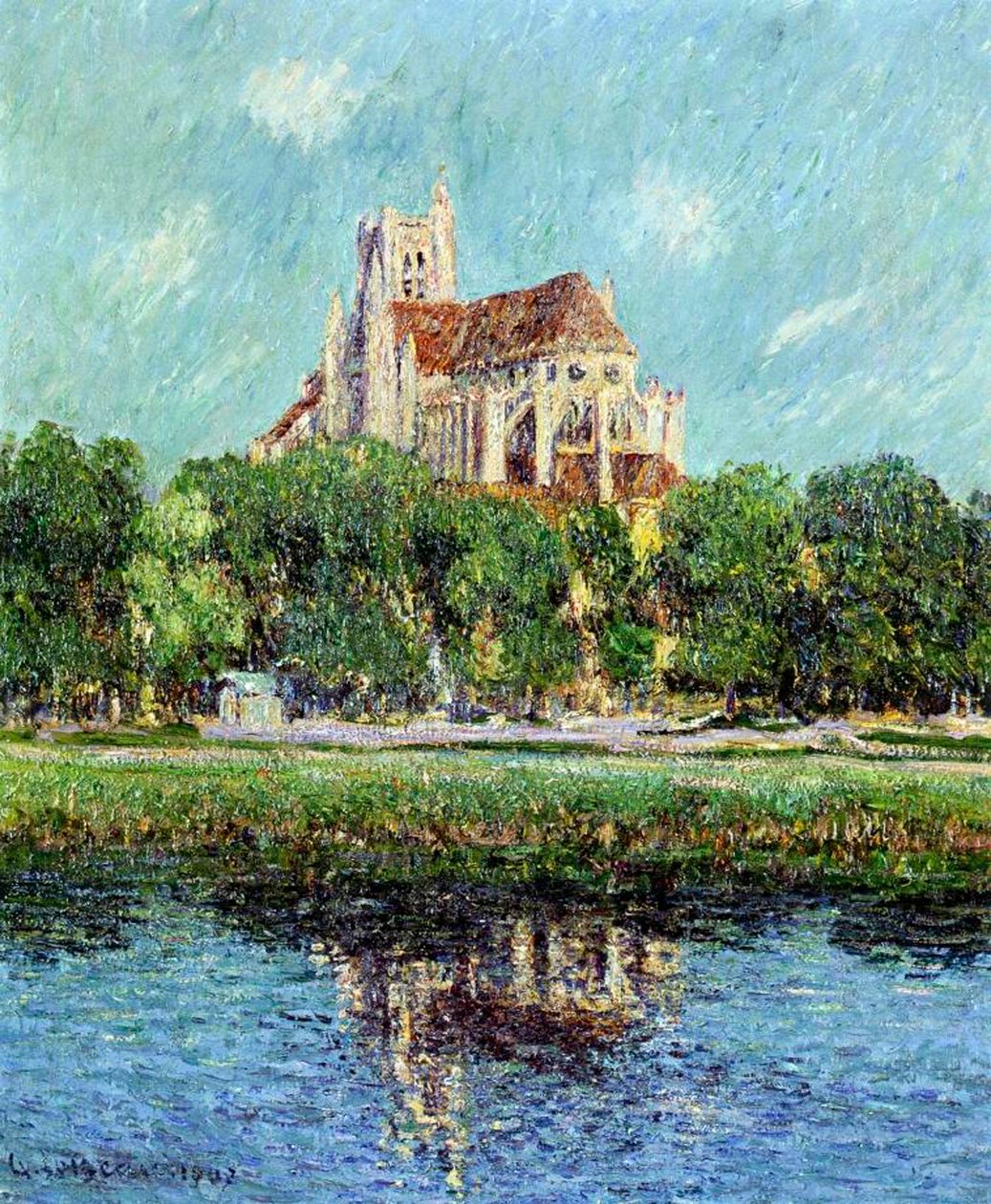 Auxerren katedraali, 1907 tekijältä Gustave Loiseau