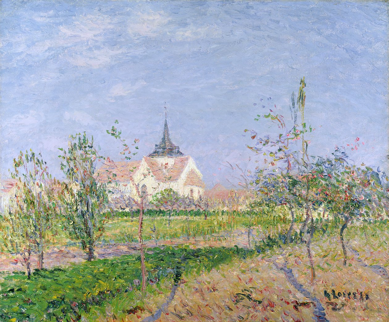 Vaudreuilin kirkko, n. 1905 tekijältä Gustave Loiseau