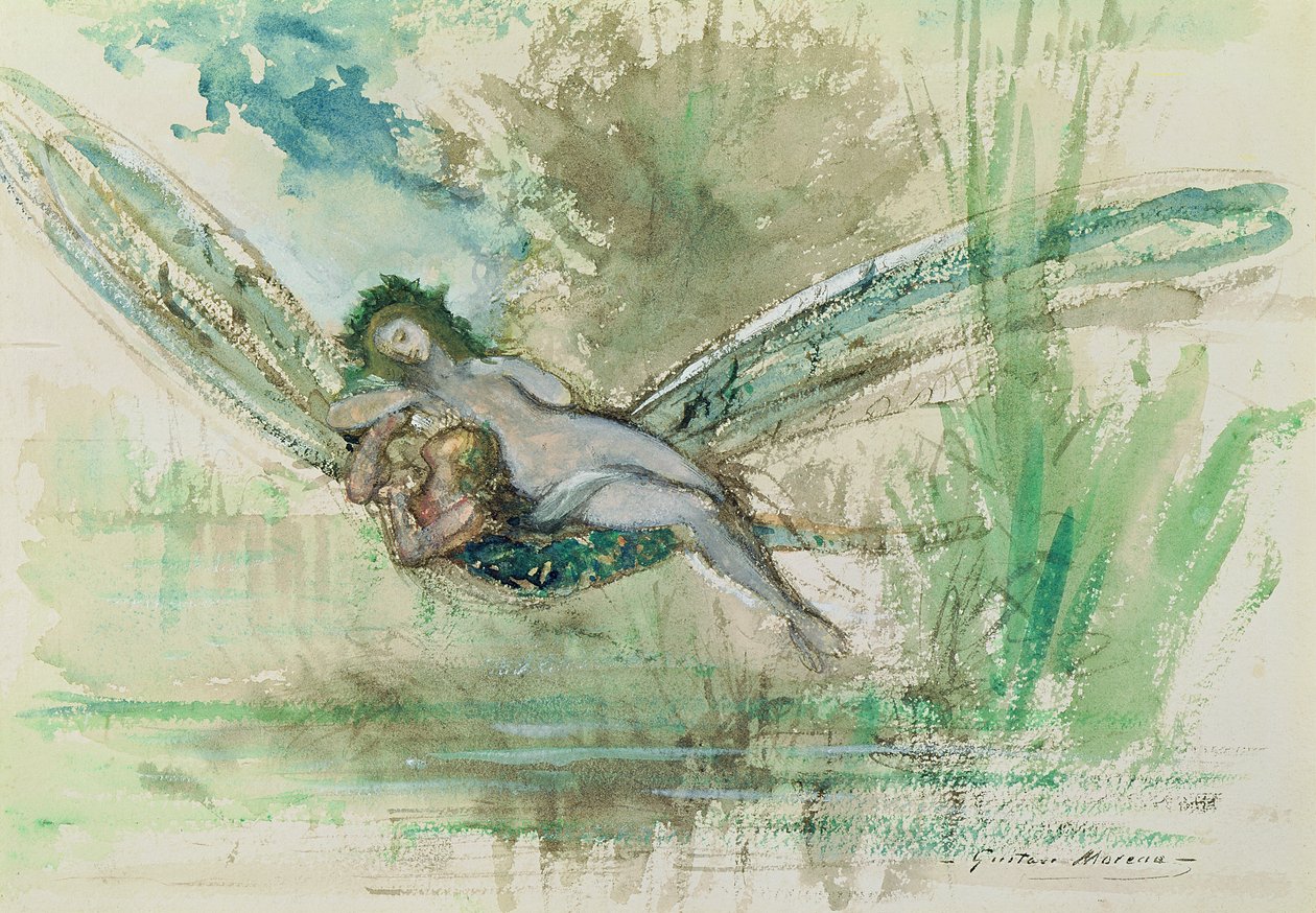 Dragonfly, n. 1884 tekijältä Gustave Moreau