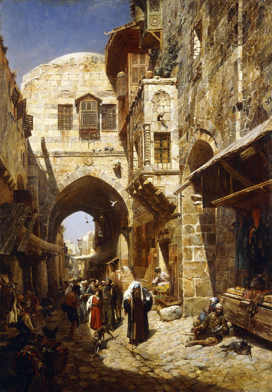 Davidstrasse, Jerusalem, 1887 tekijältä Gustave Bauernfeind