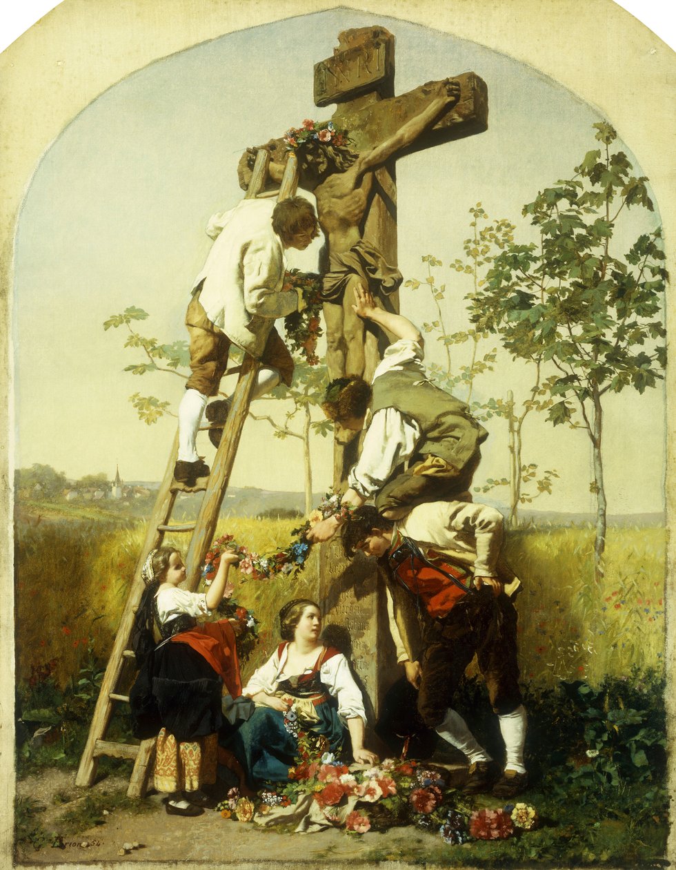 Pyhäkkön koristelu, 1854 tekijältä Gustave Brion
