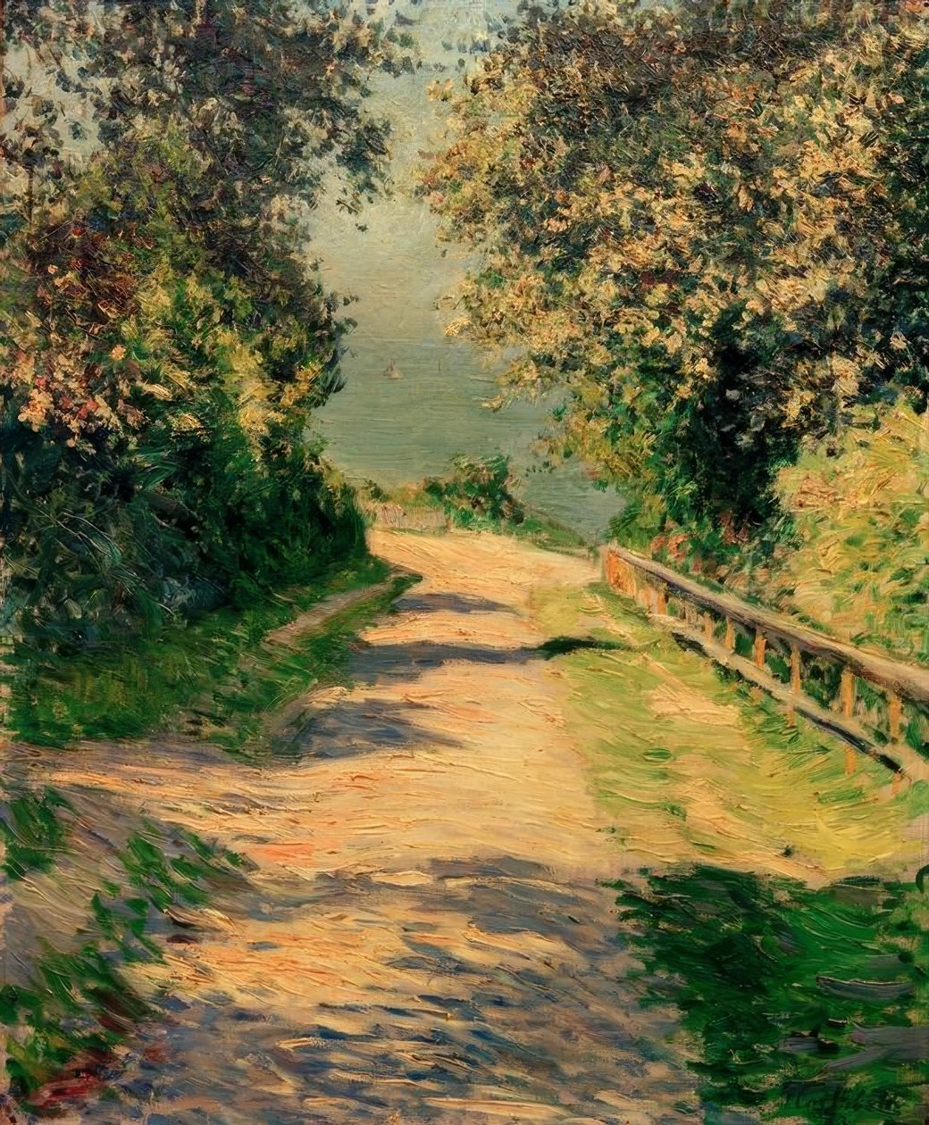 Kukkien huvilan kuja, Trouville tekijältä Gustave Caillebotte