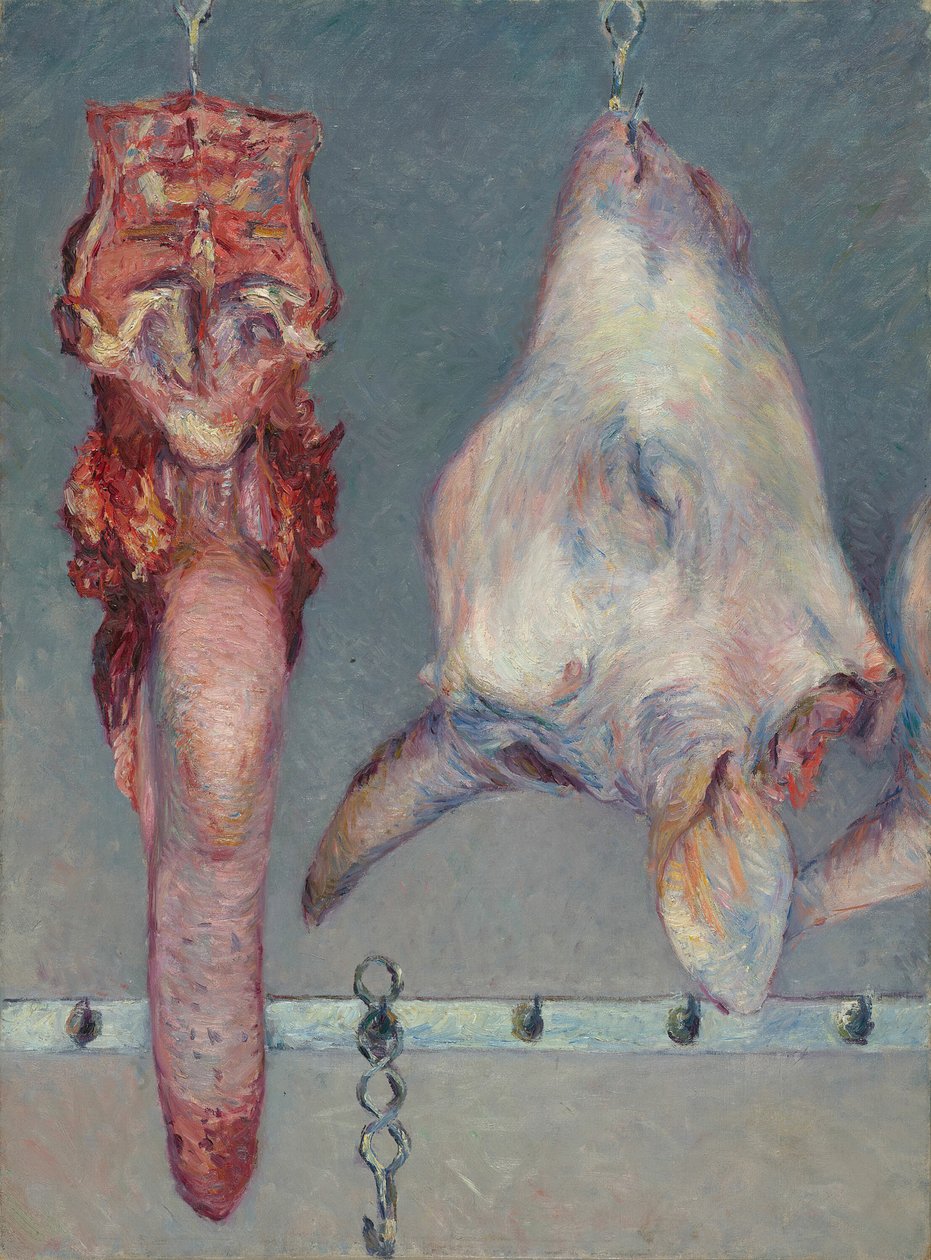 Vasikan pää ja härän kieli, n. 1882. tekijältä Gustave Caillebotte