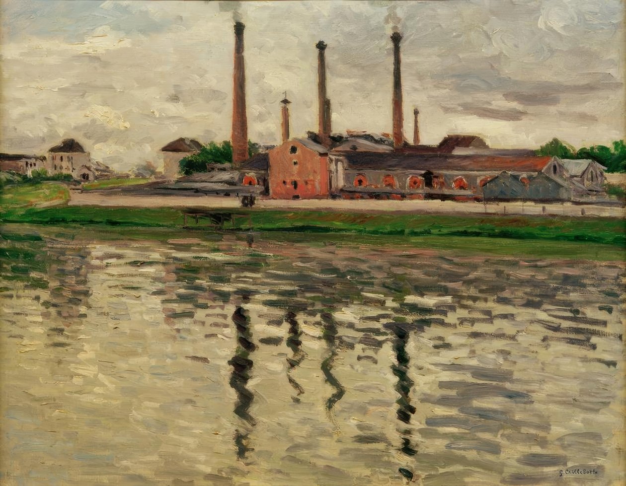 Tehtaat Argenteuilissa tekijältä Gustave Caillebotte