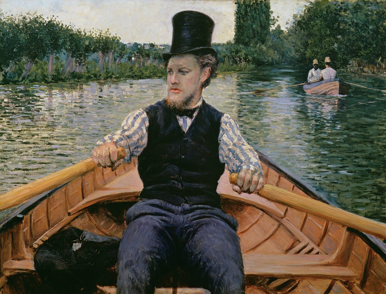 Soutaja silinterissä, n. 1877–1878 tekijältä Gustave Caillebotte