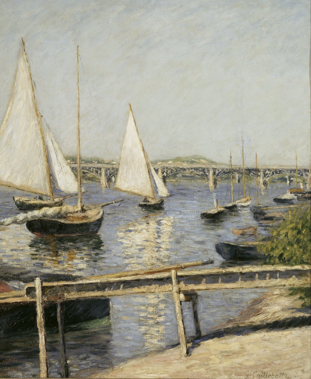 Purjeveneet Argenteuilissa, n. 1888 tekijältä Gustave Caillebotte
