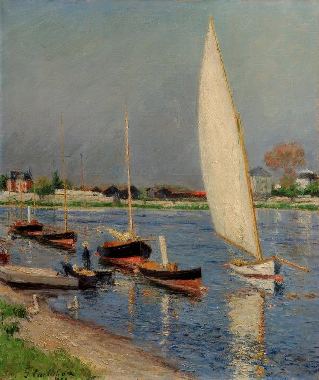 Purjeveneet Seinen varrella Argenteuilissa tekijältä Gustave Caillebotte
