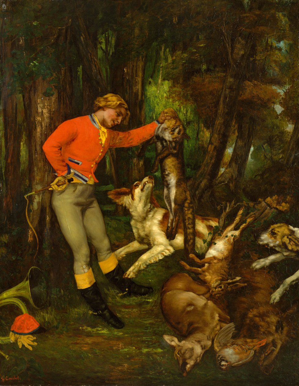 Metsästyksen jälkeen n. 1859. tekijältä Gustave Courbet