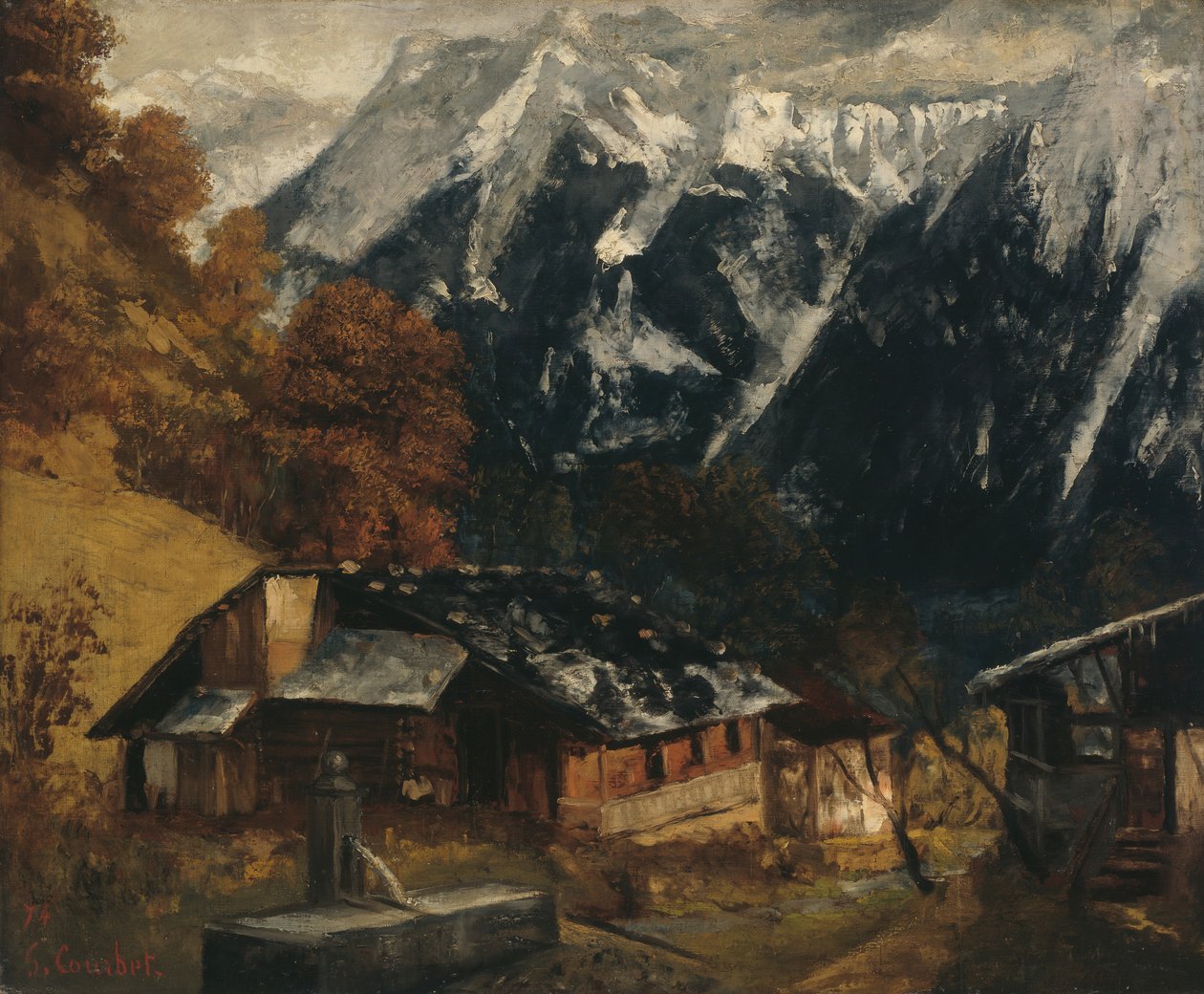 Alppimaisema, 1874. tekijältä Gustave Courbet