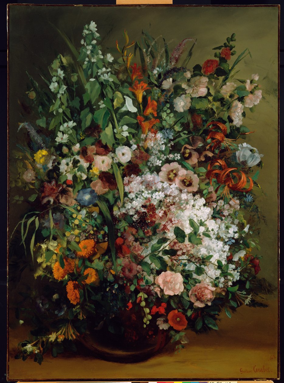 Kukkakimppu maljakossa tekijältä Gustave Courbet