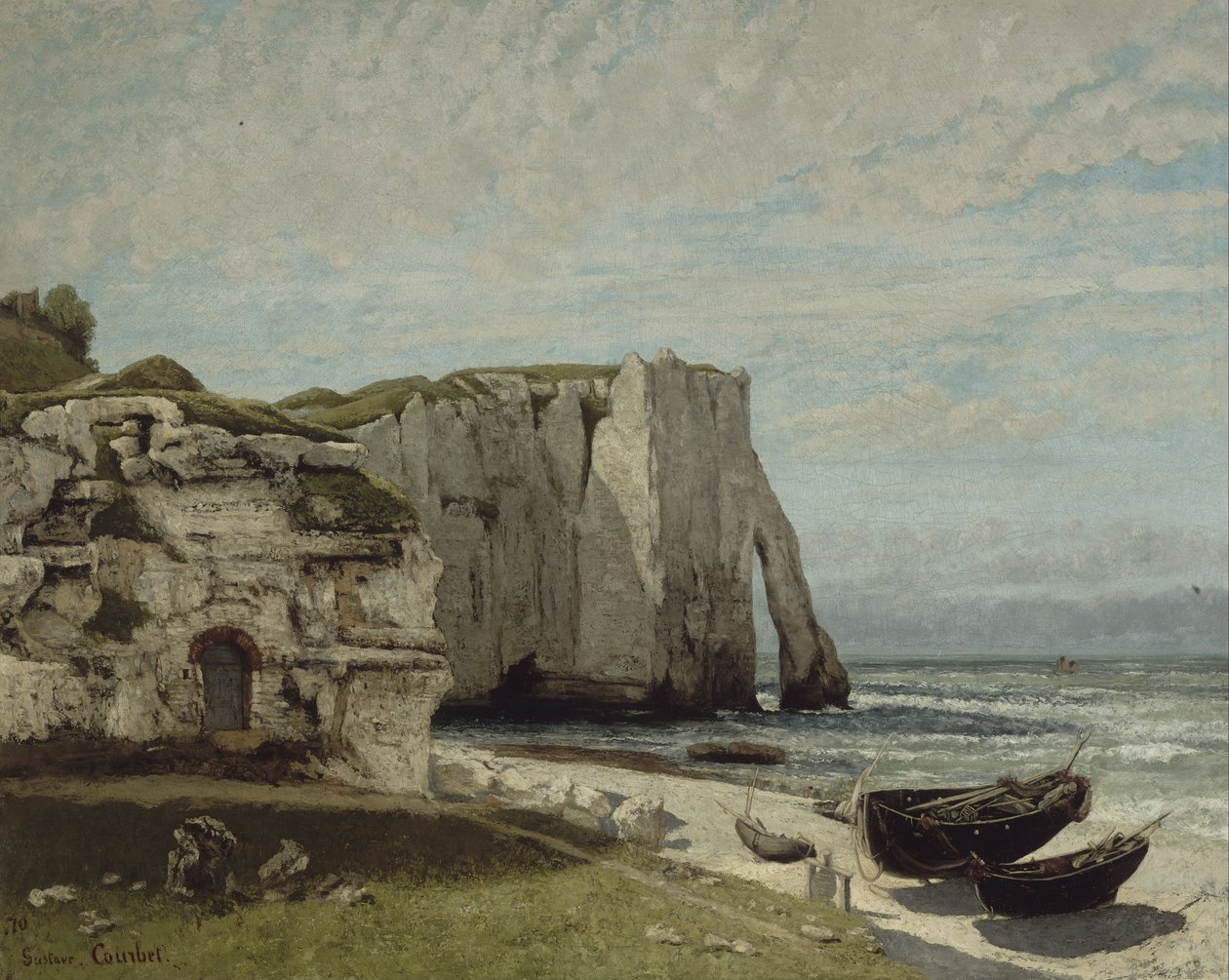 Etretatin kalliot myrskyn jälkeen tekijältä Gustave Courbet