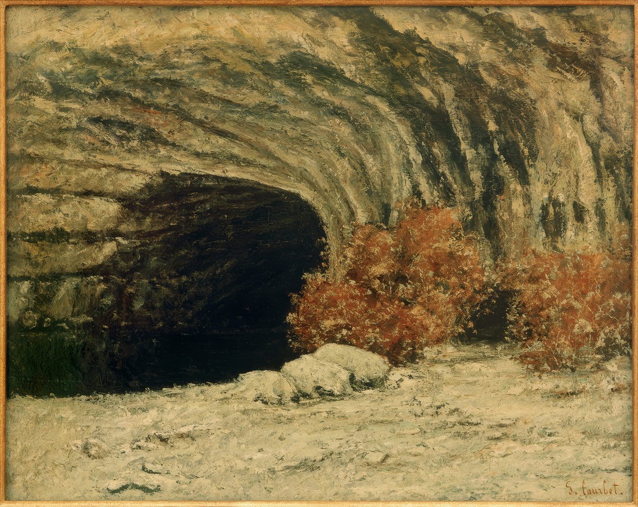 Louen lähde, talvi tekijältä Gustave Courbet