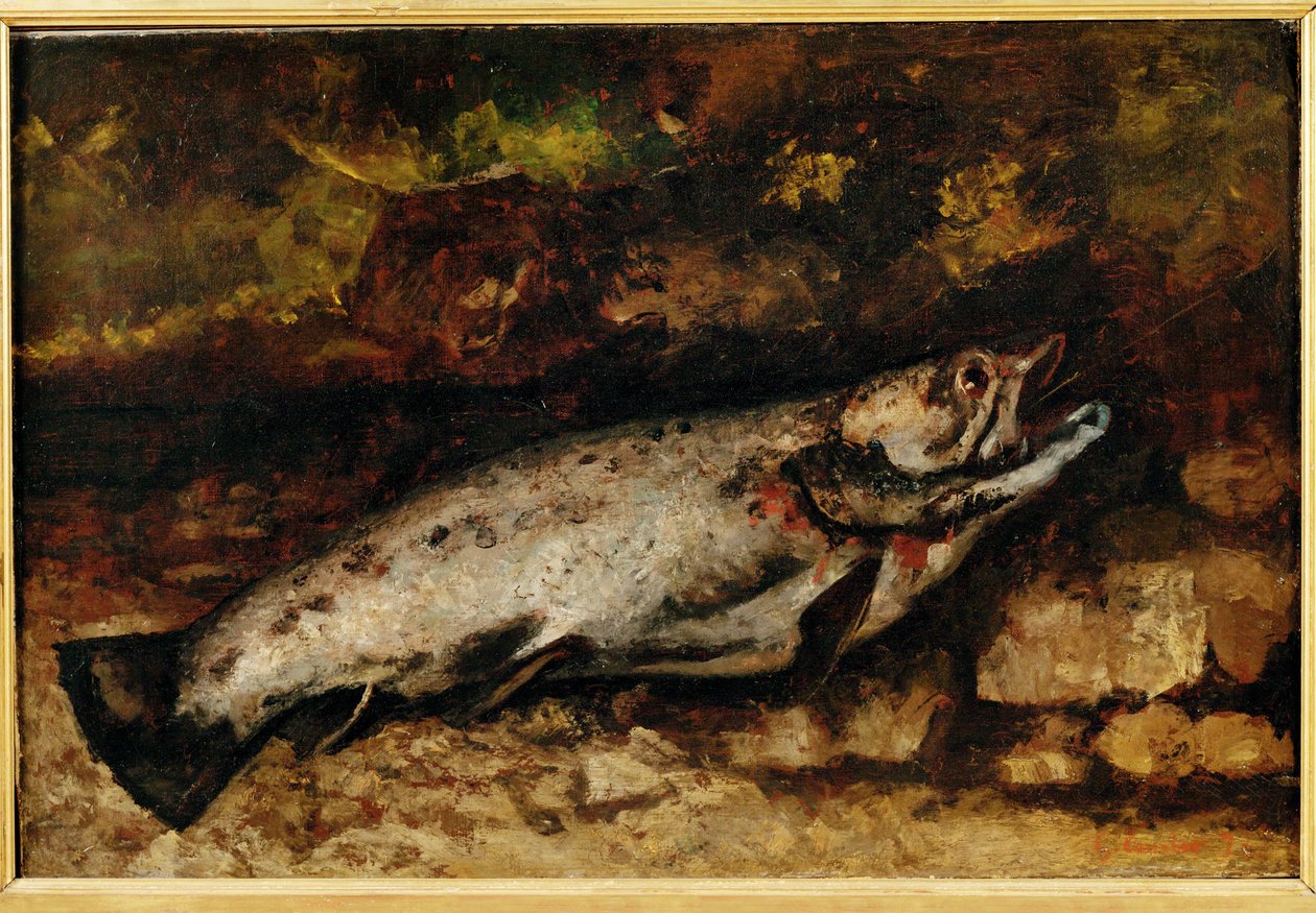 La truite - Taimen ... tekijältä Gustave Courbet