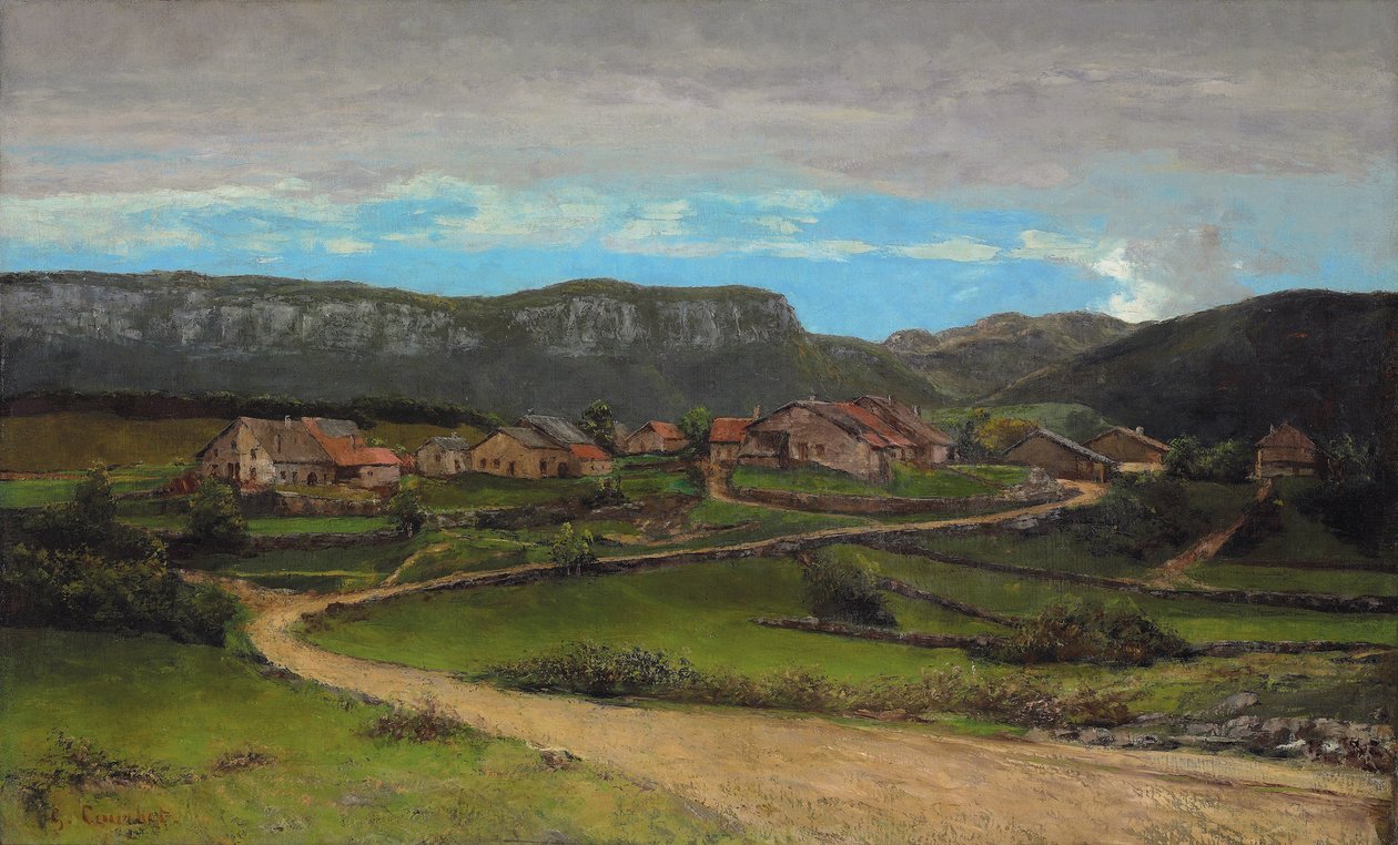 Maisema lähellä Ornansia, noin 1865 tekijältä Gustave Courbet