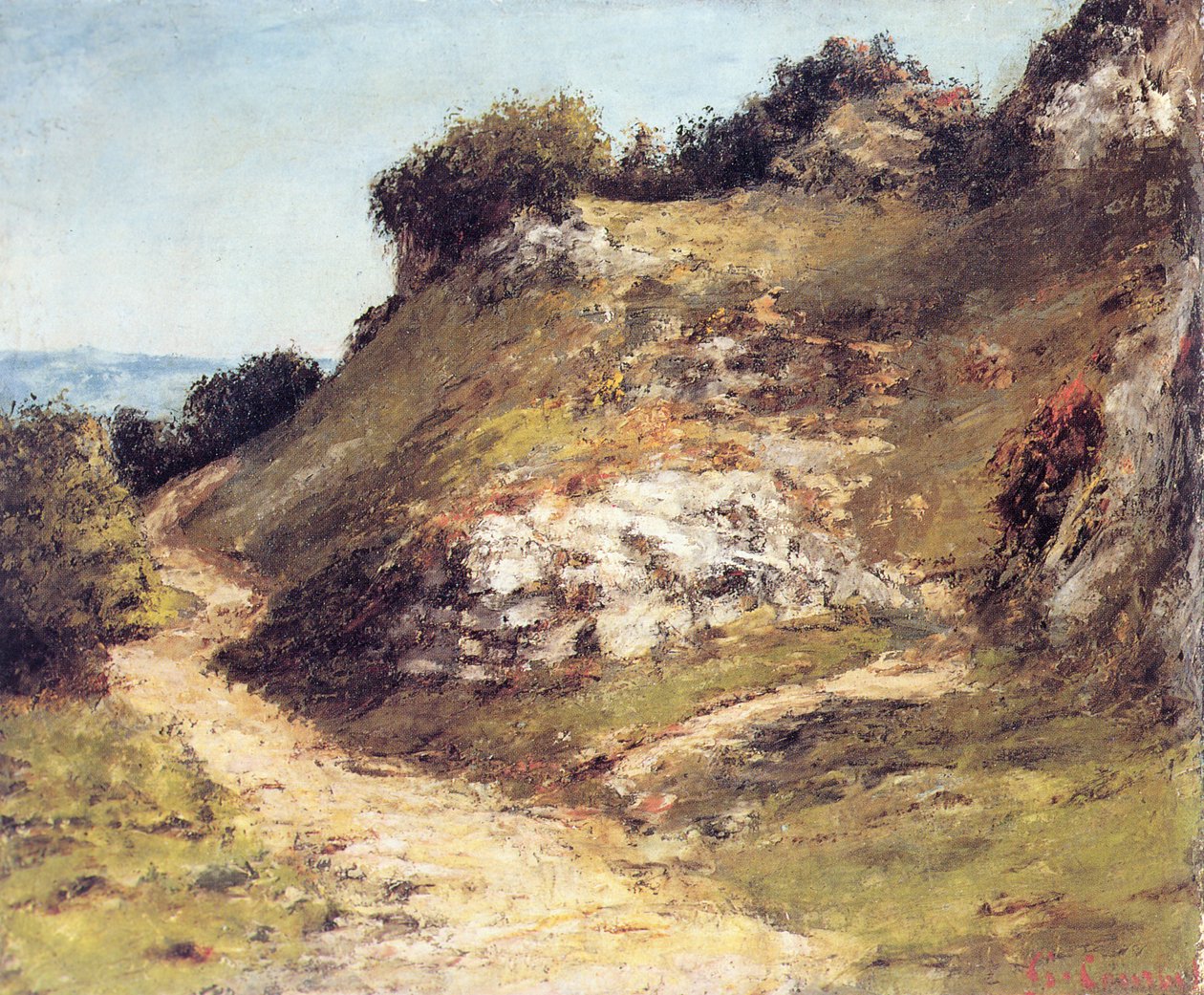 Polku kallioissa tekijältä Gustave Courbet