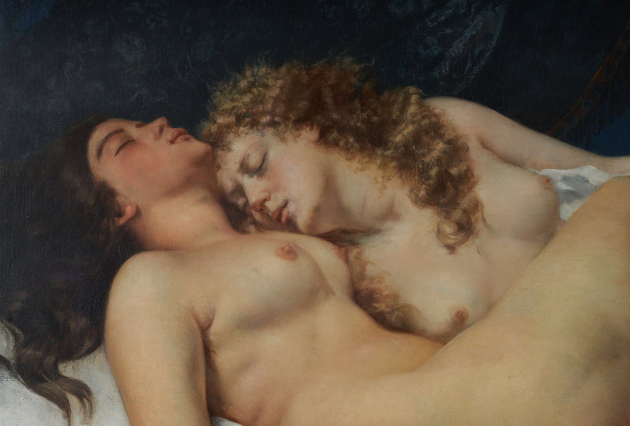 Nukkuminen tekijältä Gustave Courbet