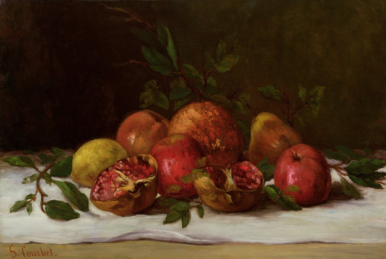 Asetelma, n. 1871-72 tekijältä Gustave Courbet