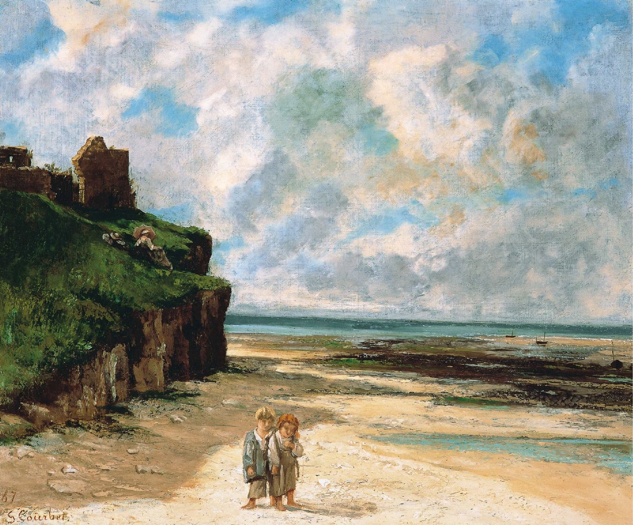 Saint-Aubin-sur-Merin ranta tekijältä Gustave Courbet