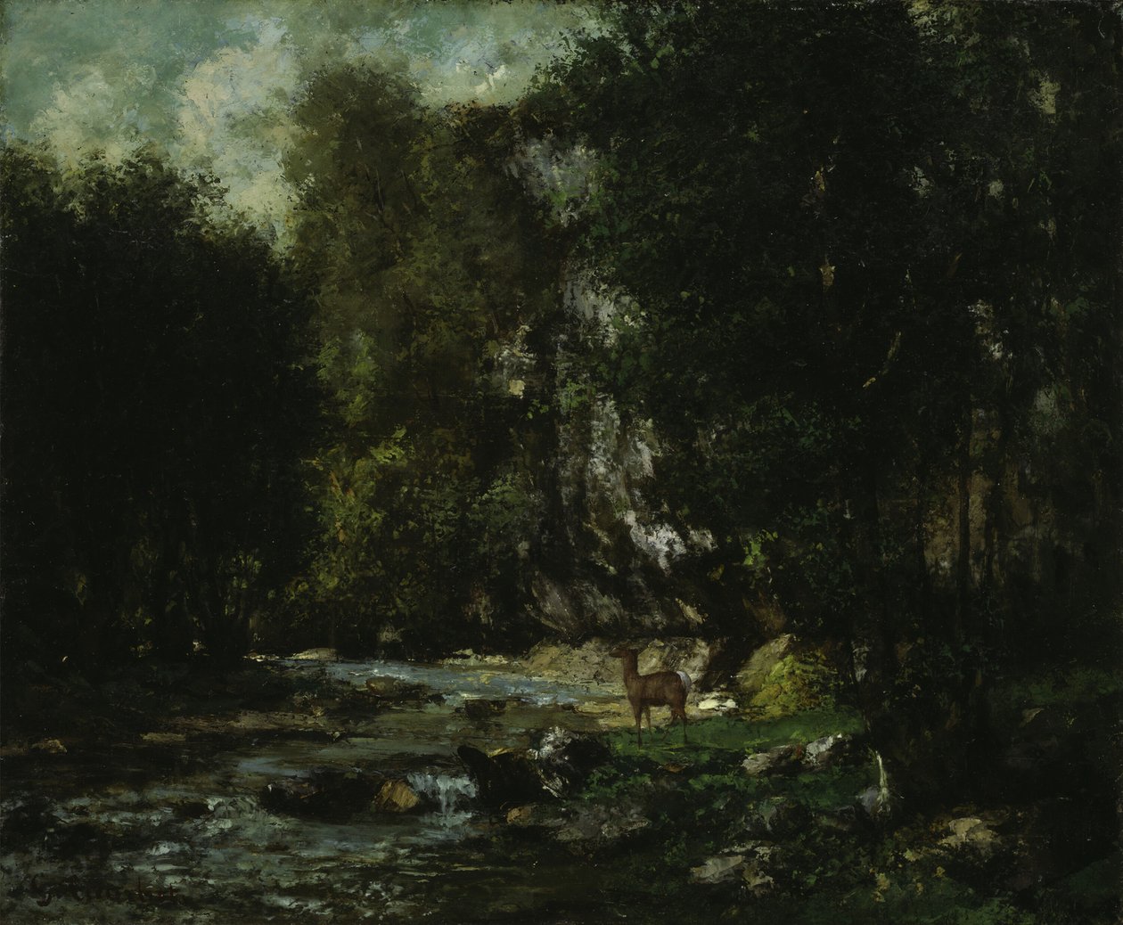 Les Puits-Noirin puro, n. 1855. tekijältä Gustave Courbet
