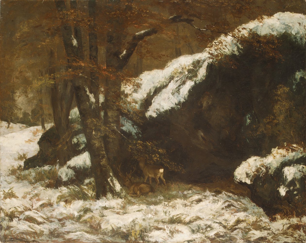 Deer, n. 1865. tekijältä Gustave Courbet
