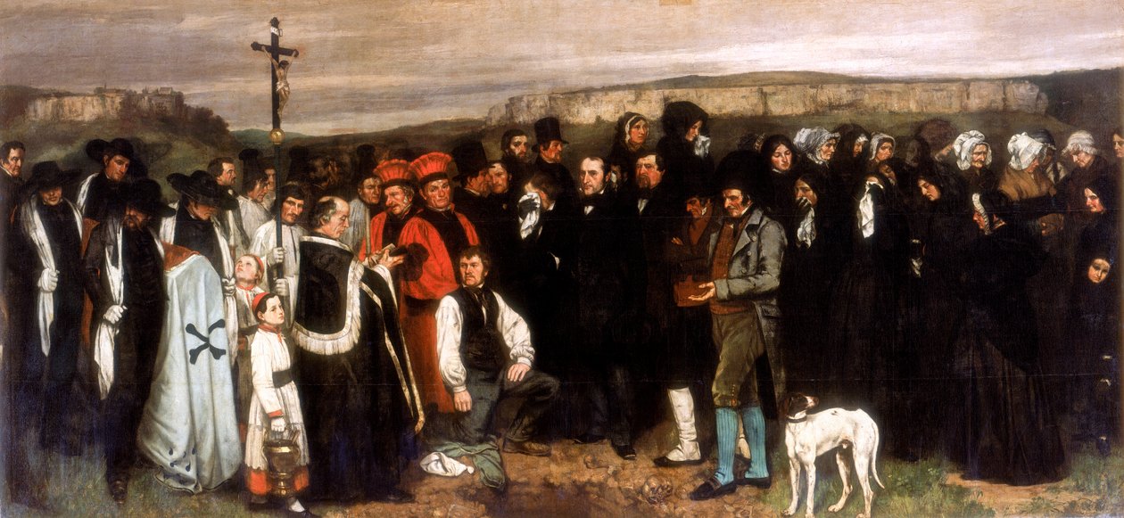 Hautajaiset Ornansissa, 1850 tekijältä Gustave Courbet