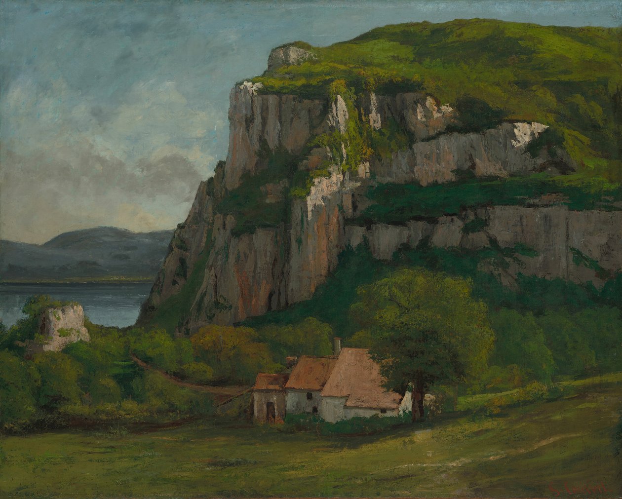 Hautepierren kallio, n. 1869. tekijältä Gustave Courbet
