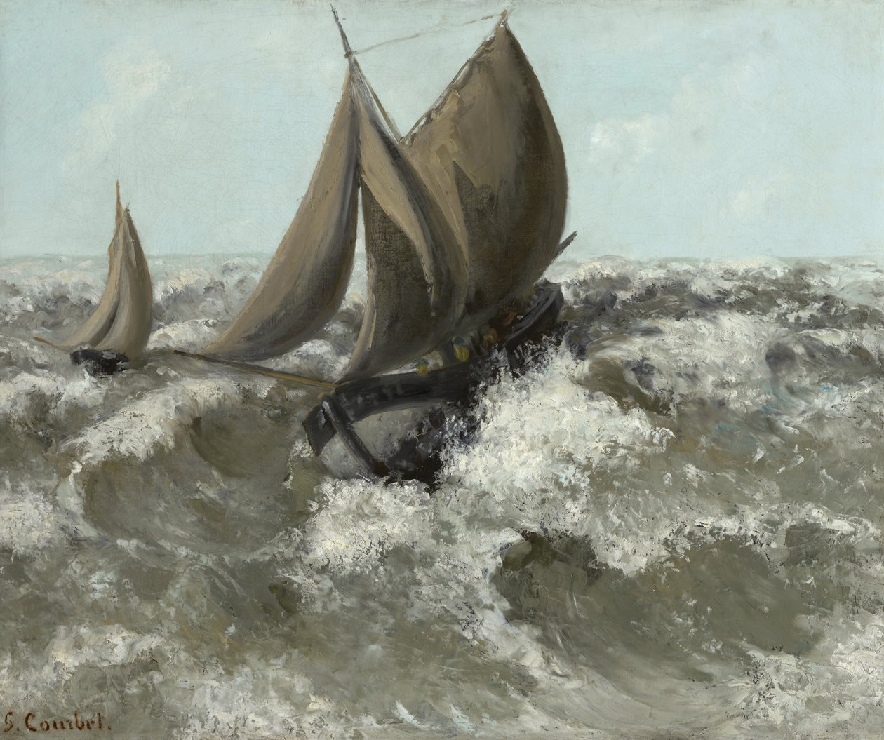 Purjevene tekijältä Gustave Courbet