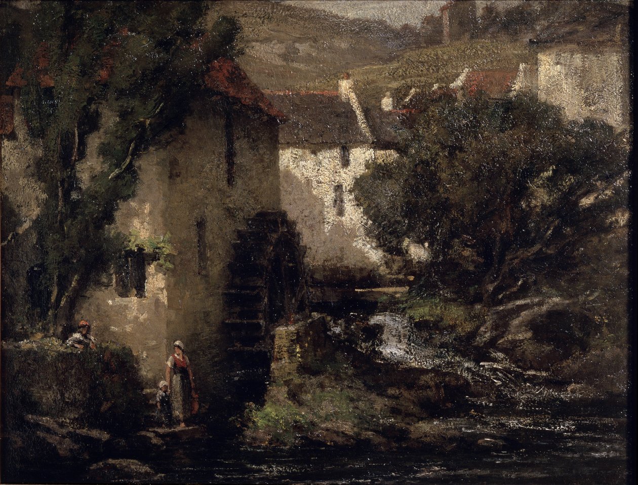 Vesimylly (öljy kankaalle) tekijältä Gustave Courbet