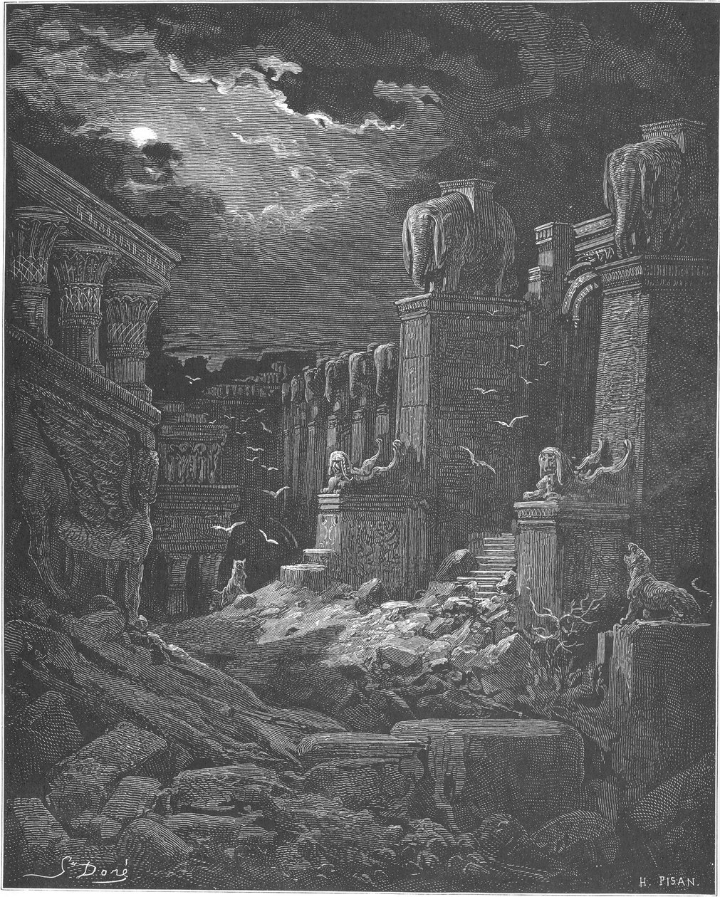 Babylon on kaatunut, 1897 tekijältä Gustave Dore