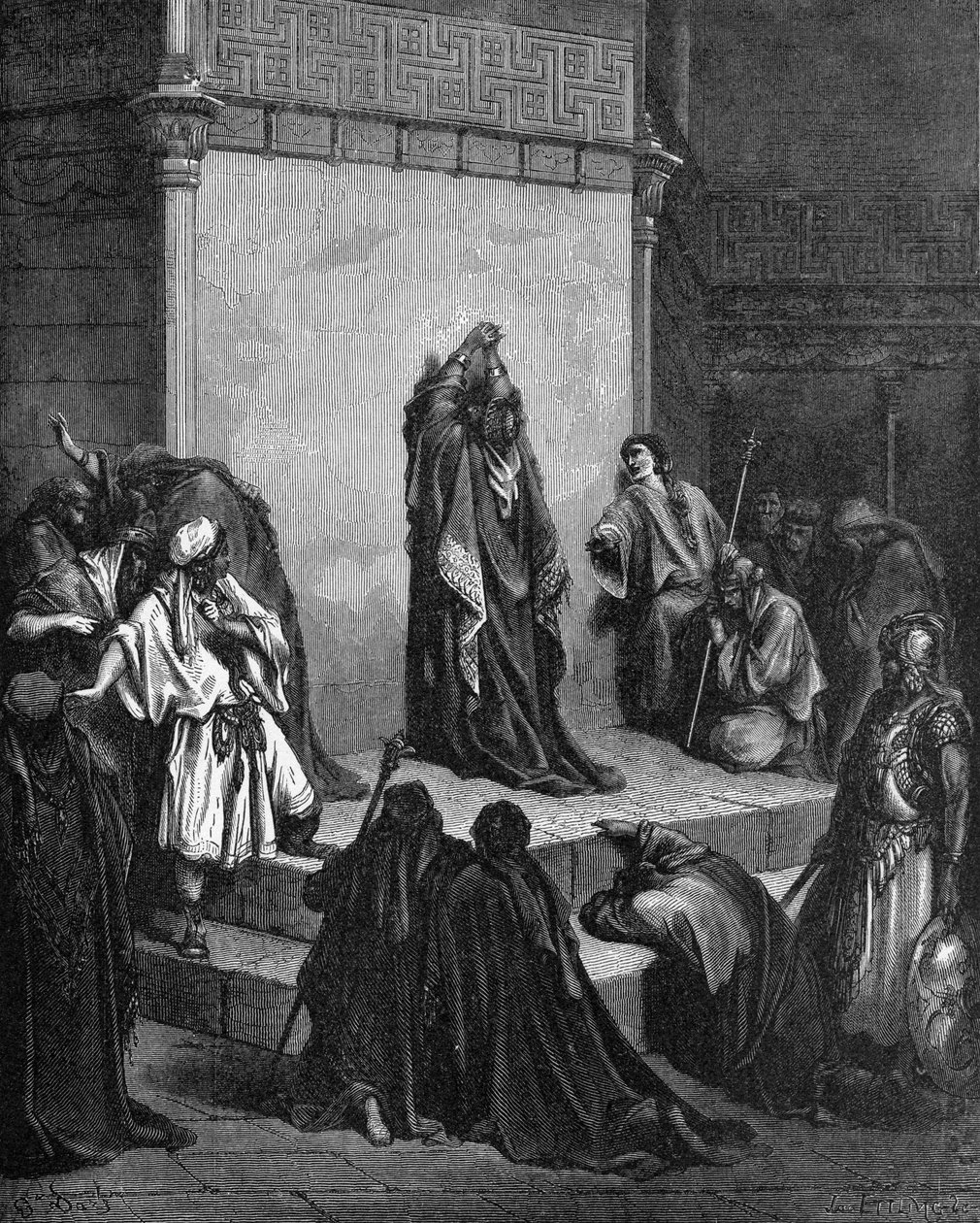 Daavid suree Absalomia tekijältä Gustave Dore