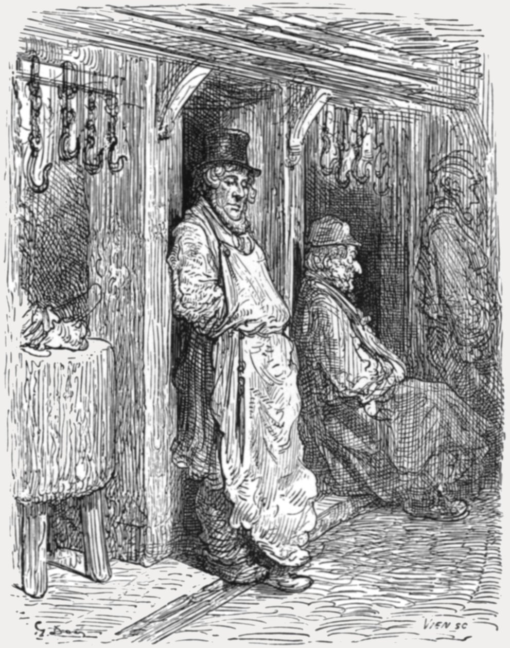 "Jewish Butchers - Aldgate", 1872. tekijältä Gustave Dore
