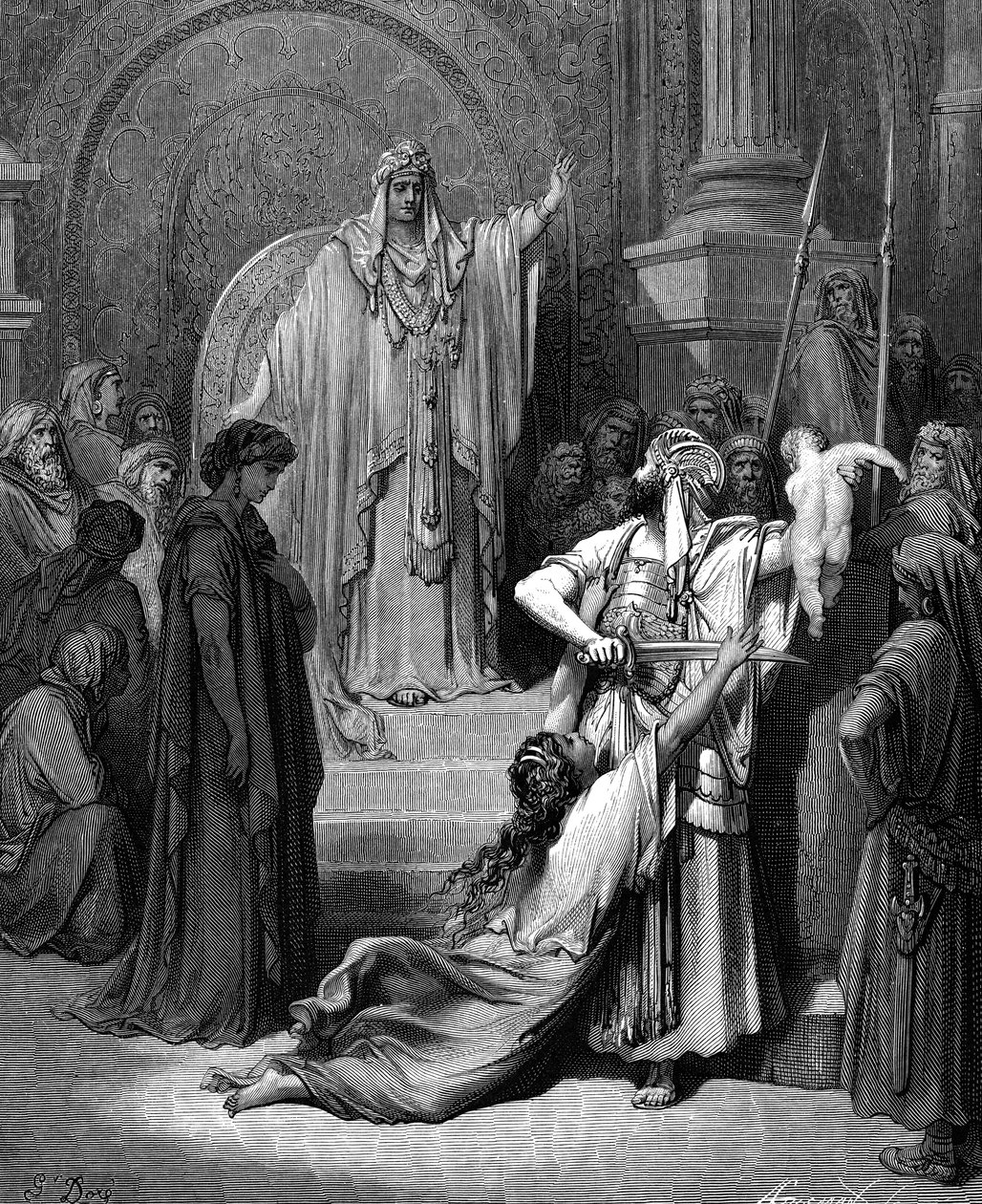 Salomonin tuomio, 1866 tekijältä Gustave Dore