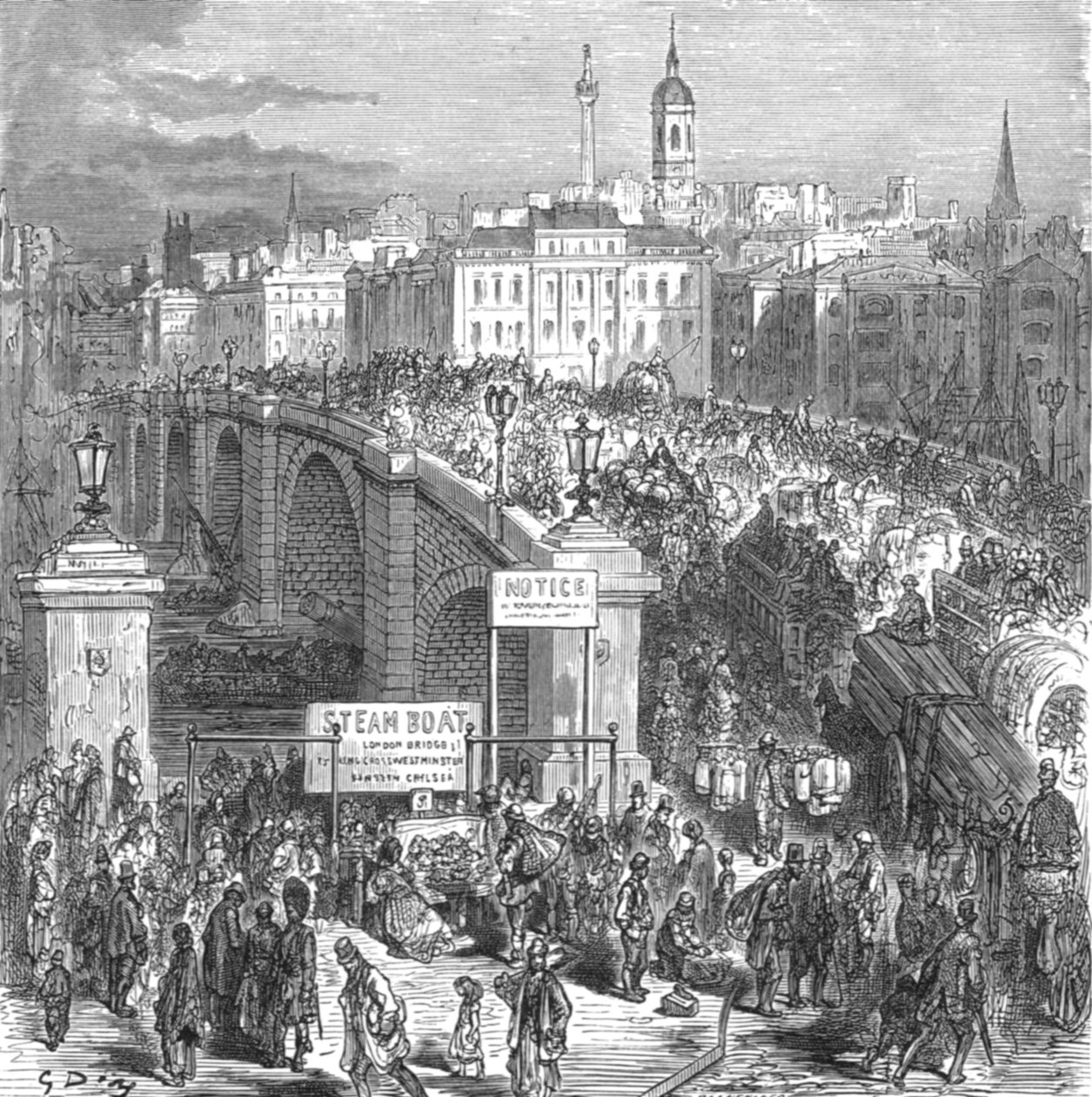 "London Bridge, 1872", 1872. tekijältä Gustave Dore