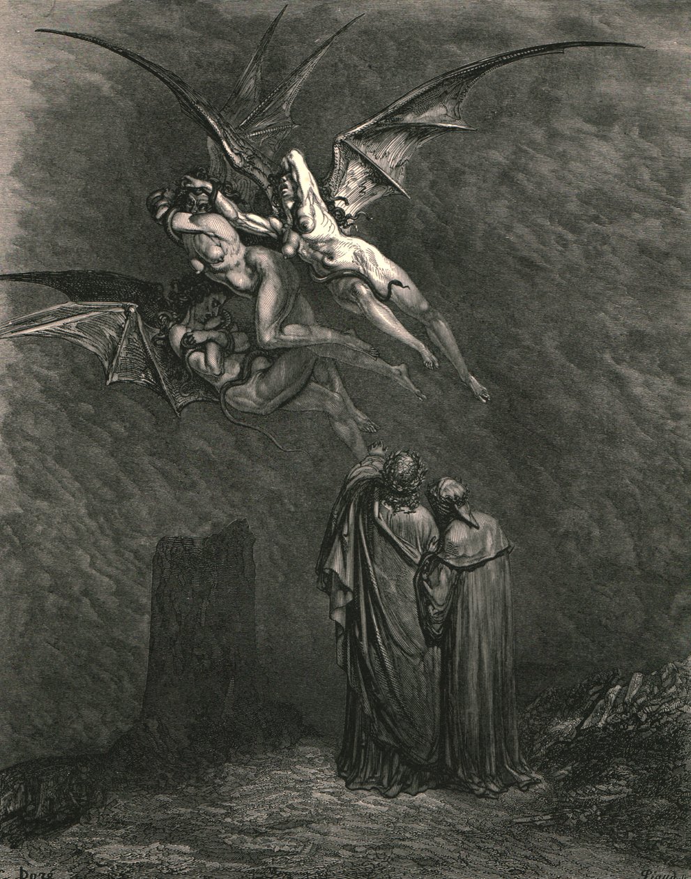 Merkitse jokainen vakava Erynnis, c1890. tekijältä Gustave Dore