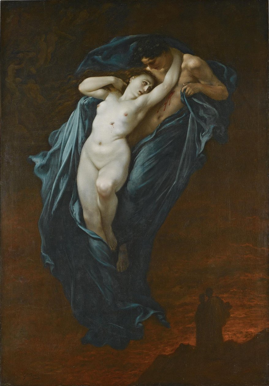 Paolo ja Francesca tekijältä Gustave Dore