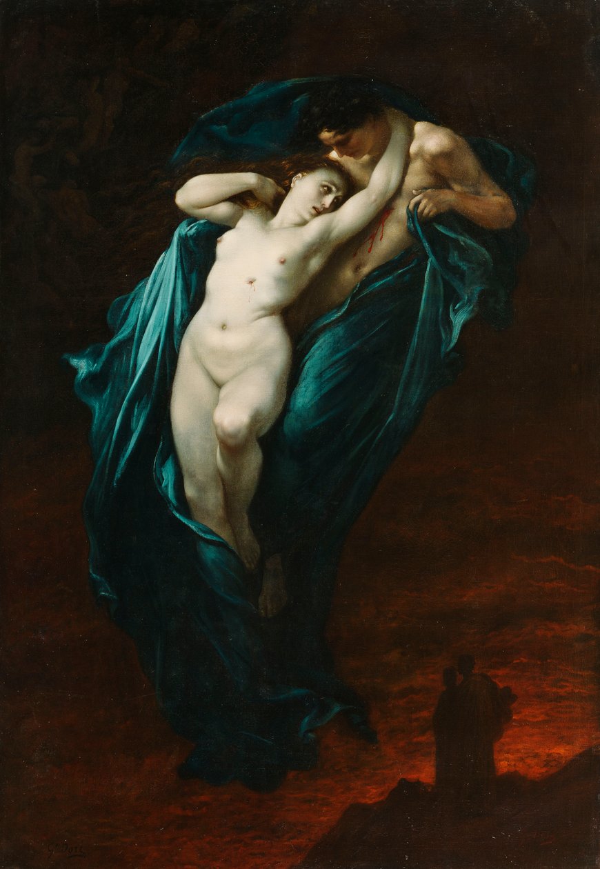 Paolo ja Francesca da Rimini, 1863 tekijältä Gustave Dore