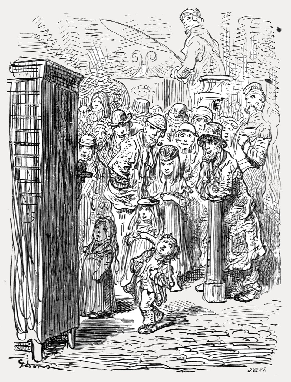 "Punch ja Judy", 1872. tekijältä Gustave Dore