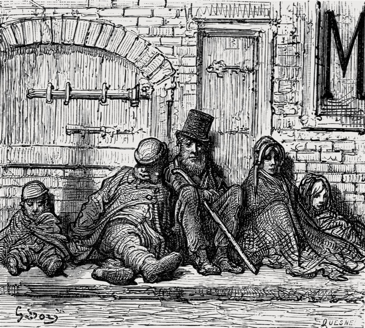 "Kattoton!", 1872. tekijältä Gustave Dore