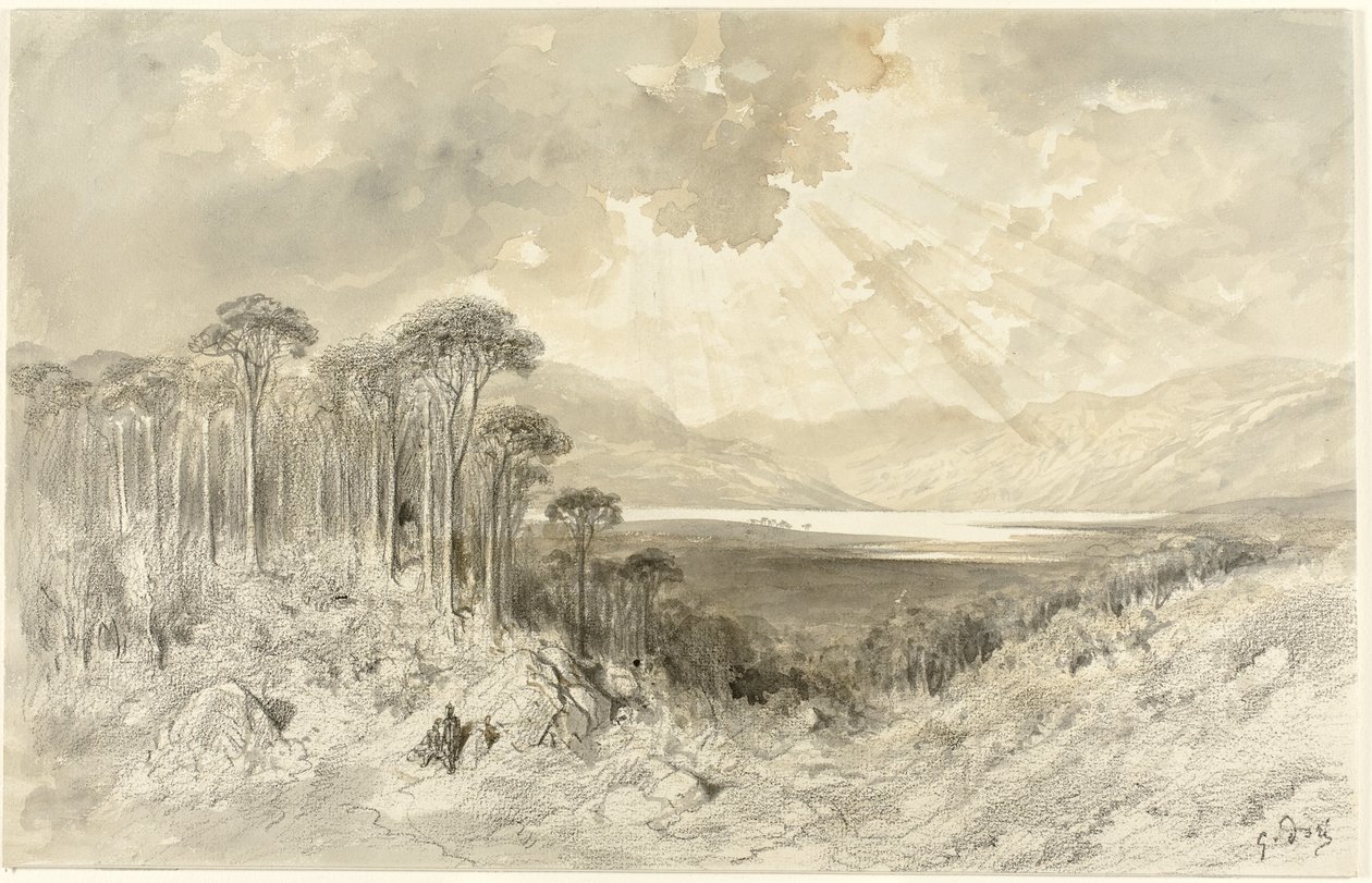 Skotlannin maisema, 1873 tekijältä Gustave Dore