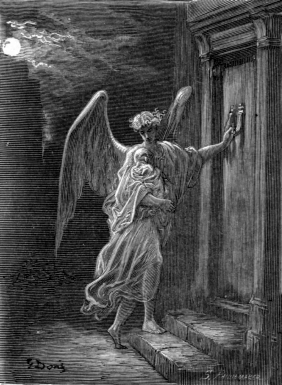 "Enkeli ja orpo", 1872. tekijältä Gustave Dore