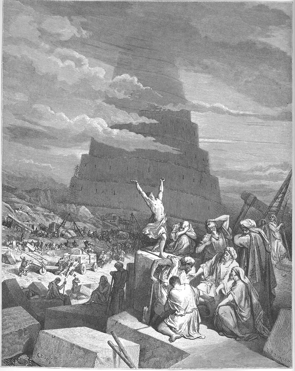 Kielten hämmennys, 1897 tekijältä Gustave Dore
