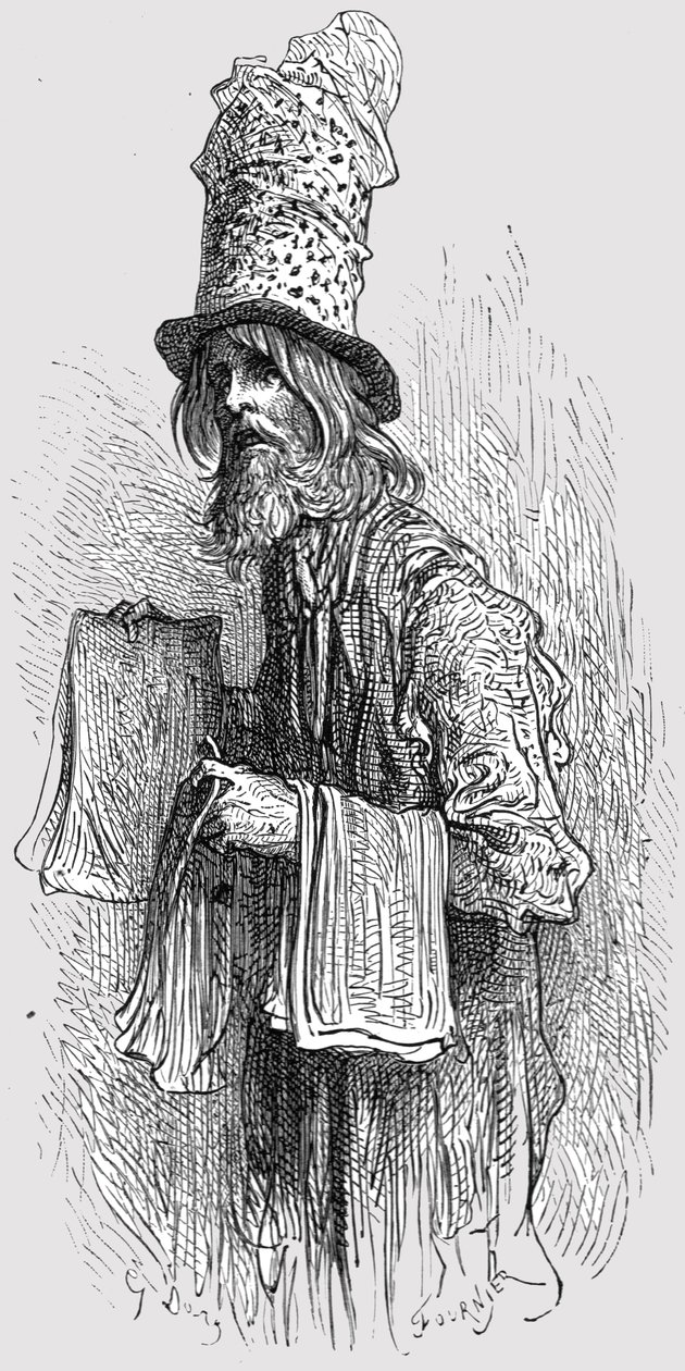 "Fly Paper Merchant", 1872. tekijältä Gustave Dore