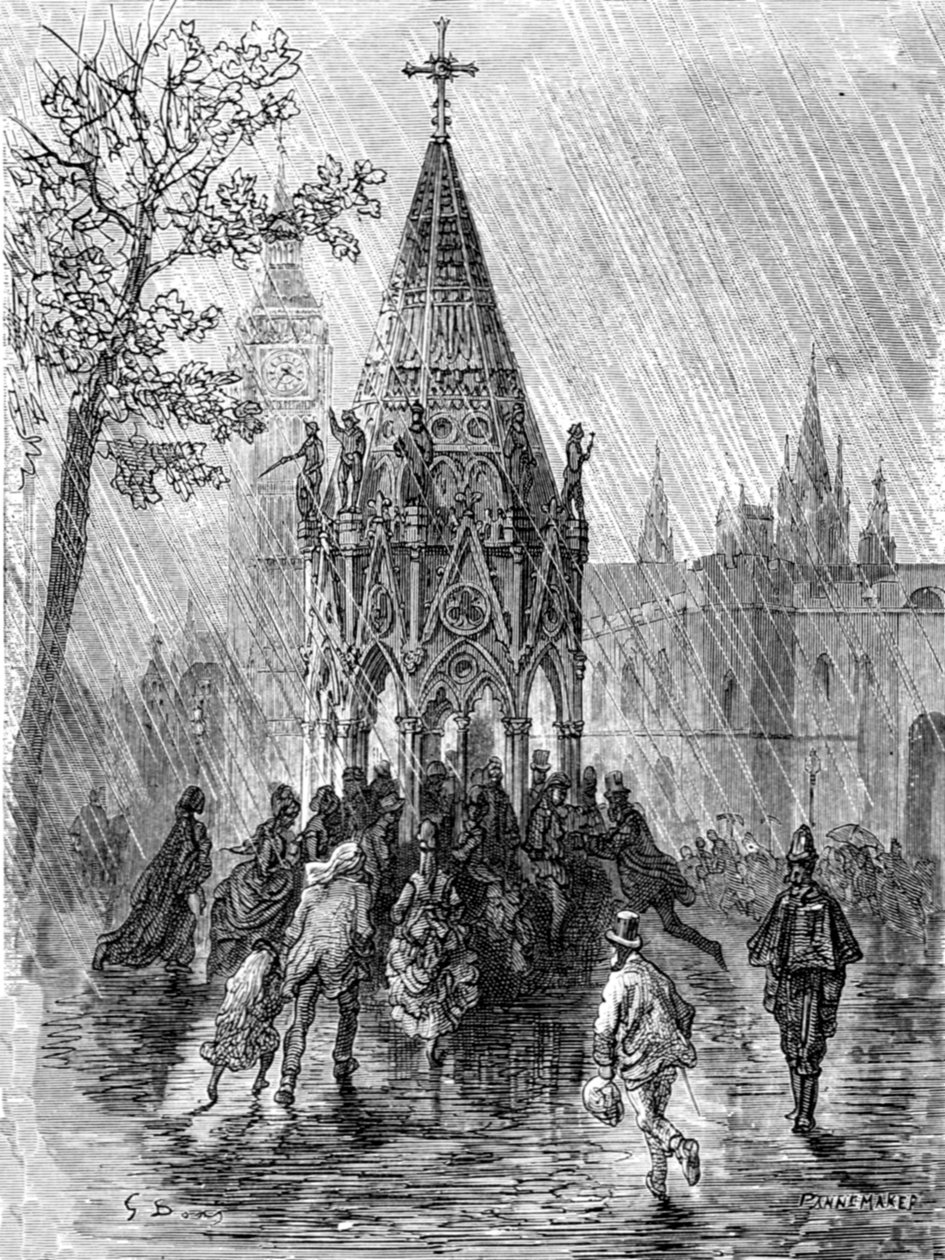 "The Fountain - Broad Sanctuary", 1872. tekijältä Gustave Dore