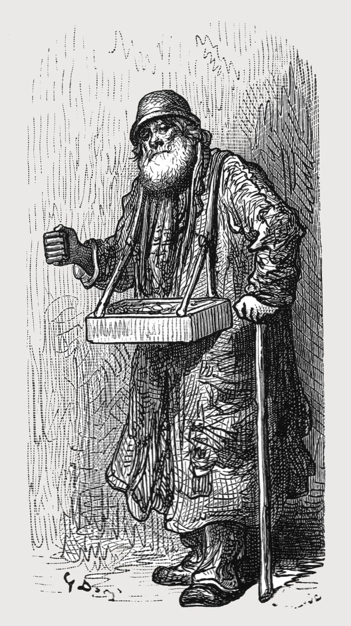Tulitikkujen myyjä, 1872. tekijältä Gustave Dore