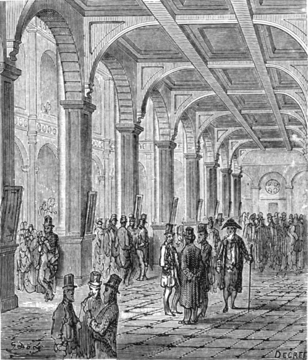 "The Royal Exchange", 1872. tekijältä Gustave Dore