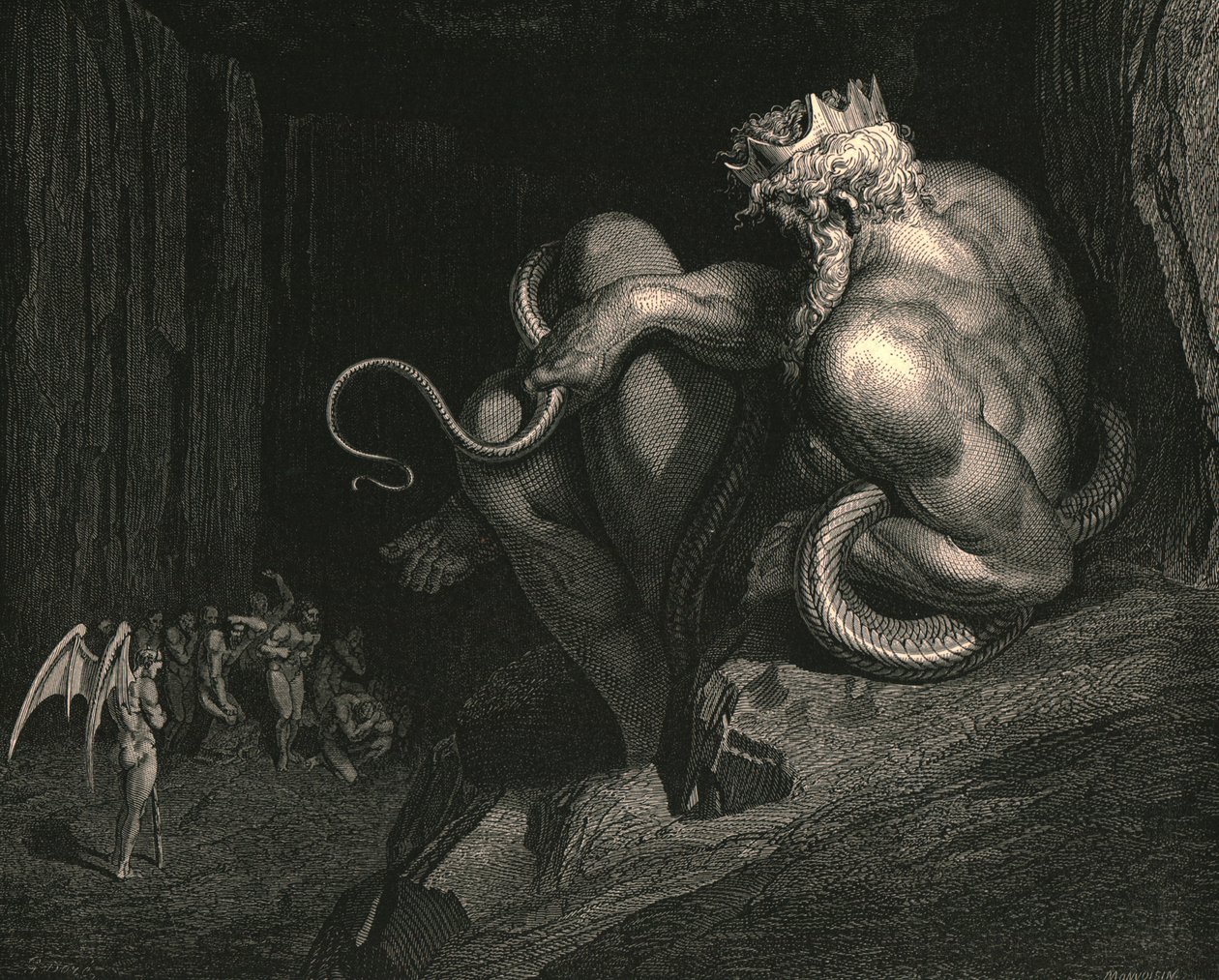 Siellä Minos seisoo, c1890. tekijältä Gustave Dore