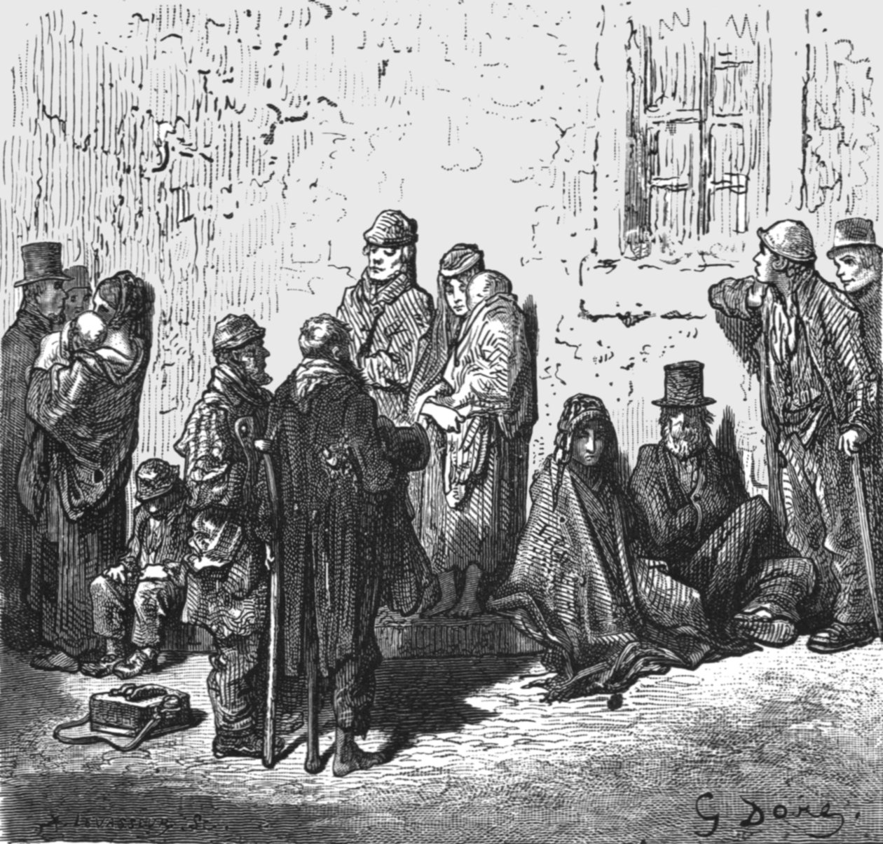 Waifs and Strays, 1872. tekijältä Gustave Dore