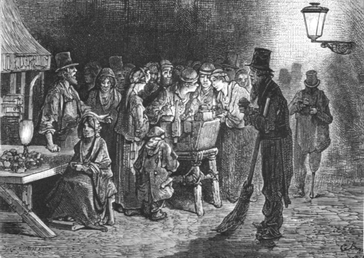 "Whitechapel Refreshments", 1872. tekijältä Gustave Dore