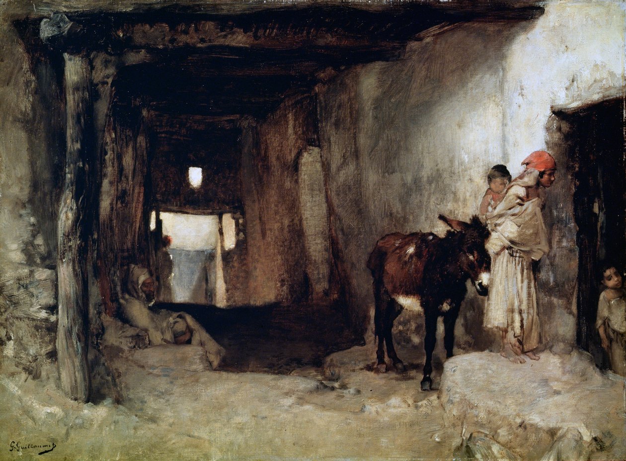 Talo Saharassa, 1880-luku. tekijältä Gustave Guillaumet